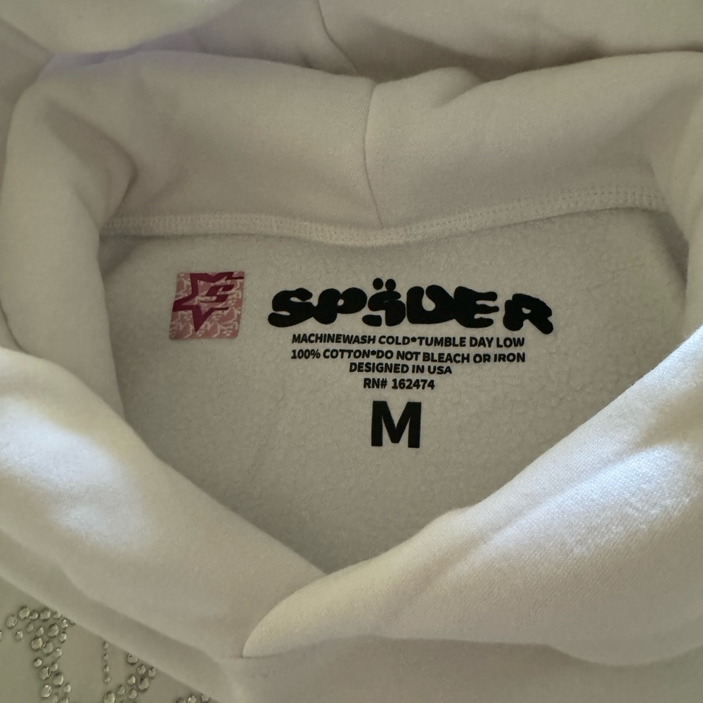 WHITE Sp5der hoodie size medium